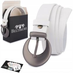 Beltimore Női bőr öv nadrághoz fehér nat bőr 2, 5cm Beltimore (O03_80)