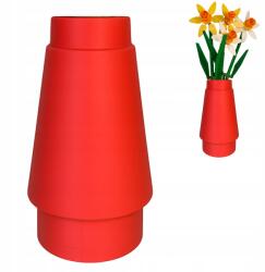 3D Forge Váza Lego Icons Botanical virágokhoz és füvekhez, Piros Brick (BRICK_RED)