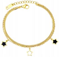  Arany színű női celebritás karkötő ajándékba, aranyozott, sebészeti acélból (BRANSOLETKA 18k ZE STALI CHIRURGICZNEJ 316L)