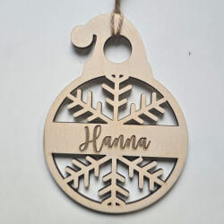  Egyedi fa karácsonyfadísz - névvel gravírozva