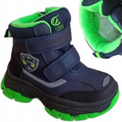Clibee Téli cipő tépőzárral, cipzáras, bélelt, fényvisszaverő, 27-es méret, Sötétkék P5-208 (HB3965208)
