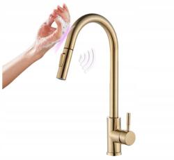 Érintésmentes konyhai csaptelep mozgásérzékelővel Kihúzható kifolyócső Arany (...)