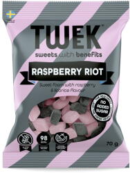 TWEEK Jeleuri Spumoase cu Zmeura si Lemn Dulce cu Stevie fara Zahar Adaugat Raspberry Riot 70g