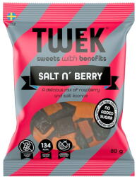 TWEEK Jeleuri Mix cu Aroma de Zmeura si Lemn-Dulce Sarat cu Stevie fara Zahar Adaugat Salt'n Berry 80g