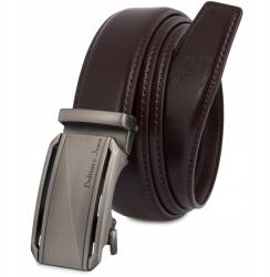 Beltimore Öv férfi bőr öv nadrághoz, casual, öltönyhöz, automata csattal, sima Beltimore (A51darkbrown_145)