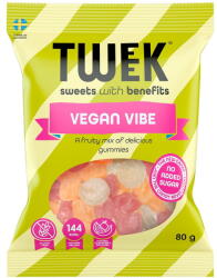 TWEEK Jeleuri cu Aroma de Mar, Piersica si Fructe de Padure cu Stevie fara Zahar Vegan Vibe 80g