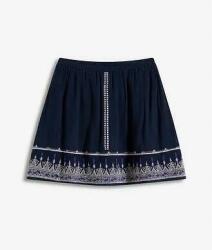 Bonprix hímzett miniszoknya, Size 46, kék