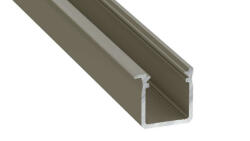  LED Alumínium Profil Beépíthető Mély [J] Bronz 2, 02 méter (J-23)