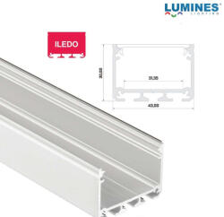  LED Alumínium Profil ILEDO Széles Magas Fekete 1 méter (ILEDO-15)