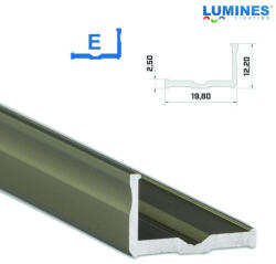  LED Alumínium Profil Széles L alakú [E] Bronz 1 méter (E-13)