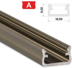 LED Alumínium Profil Standard [A] Bronz 2, 02 méter (A-23)