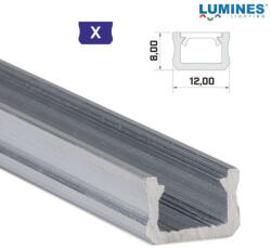  LED Alumínium Profil Keskeny [X] Natúr 1 méter (X-11)