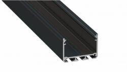  LED Alumínium Profil ILEDO Széles Magas Fekete 2, 02 méter (ILEDO-25)