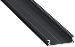  Fekete Alumínium El-Takaró profil Széles Led profilokhoz 1 méteres (MODI-15)