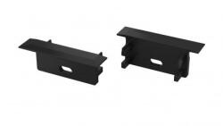  Műanyag Végzáró Beépíthető (U) led profilokhoz Fekete (04-GMEI-FL)