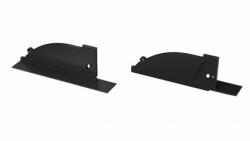  Alumínium Végzáró TOPO típusú led profilokhoz Fekete Balos Lyukas (04-TOPO-FLL-ALU)