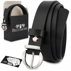 Beltimore Női bőr öv nadrághoz, ruhához, fekete valódi bőr, 1, 8 cm széles, Beltimore (O20_85)