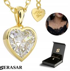 Serasar Serasar, 925 Sterling Ezüst Nyaklánc [Szerelem] Arany, Karácsonyi ajándék (S031)
