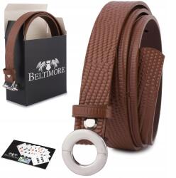 Beltimore Női bőr öv nadrághoz barna nat bőr 1, 8 cm Beltimore (O19_105)
