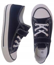  Kényelmes tépőzáras tornacipő gumi R33 sötétkék P8-143 (101-3 NAVY A)