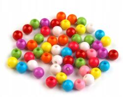  Műanyag Gyöngyök Színes Vegyes Színek 7MM 50DB (200474)