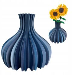 3D Forge Váza Lego Icons Botanical virágokhoz és füvekhez, Metálkék Kobalt Dove (DOVE)