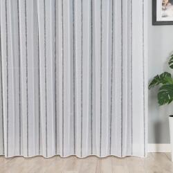 Markizeta Függöny ólommal 305cm magas, fehér, fekete-ezüst díszítéssel (019789/OLO/007/000305/1)