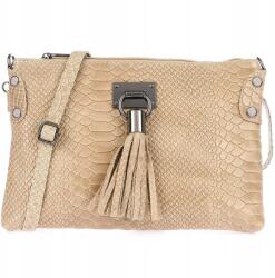 Beltimore Női bőr kézitáska, kis méretű, alkalmi postás táska (X53beige)