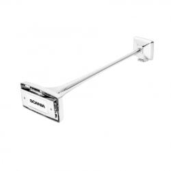 HADLEY Semnal pneumatic, claxon otel cu finisaj cromat, sigla Scania, dreptunghiular, 74cm (H00977SC)
