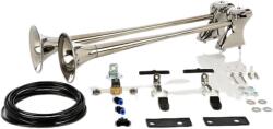 BEAM Set de doua semnale pneumatice, claxon cu kit de montare si electrovalva 24V, otel inoxidabil, 80 si 85 cm (15A4018085FR20)