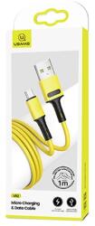 USAMS Kabel U52 microUSB 2A Fast Charge 1m żółty/yellow SJ435USB03 (US-SJ435)