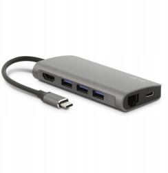 LMP Usb-c 3.1 mini dokkoló 1xHDMI 3xUSB-A 1xRJ45 1GbE 1xUSB-C 60W SDcard Hdcp (15954)