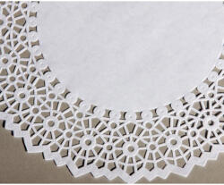 GoDan Set 100 de hartie dantelata alba, pentru platouri, rotunde, 25 cm GD931 Servetele petrecere (GD931)
