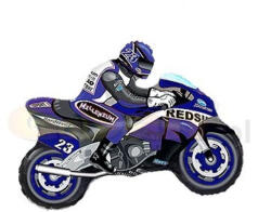 GoDan Balon folie model motocicleta albastra 31 x 24 cm GD1803 Baloane folie (GD1803)