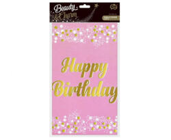 GoDan Fata De Masa din Folie B&C "Happy birthday" Roz, 137x183 Cm GD853 Fete de masa petrecere (GD853) Fata de masa