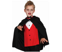 GoDan Costum carnaval Gotic Vampir pentru copii cu pelerina si bluza, 8 - 10 ani (130/140 cm) GD1207 Costume bal mascat copii (GD1207) Costum bal mascat copii