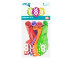 GoDan Set 5 baloane cu cifre, 30 cm GD269-8 Arcade si seturi de baloane Tip Cifra 8 (GD269-8)