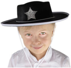 GoDan Palarie cowboy cu stea marimea S, negru GD743 Costume bal mascat copii (GD743) Costum bal mascat copii