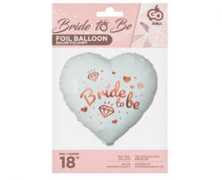 GoDan Balon folie model inimioara cu inscriptie Bride to be alb 46 cm GD706 Baloane folie (GD706)