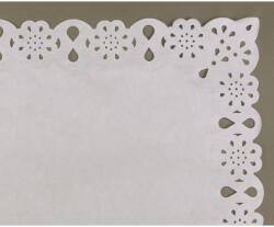 GoDan Set 100 de hartie dantelata alba, pentru platouri, dreptunghiulara, 30 x 40 cm GD934 Servetele petrecere (GD934)