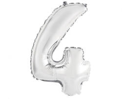 GoDan Balon Folie Cifra 35 cm Argintiu GD1910-4 Baloane folie Tip Cifra 4 (GD1910-4)