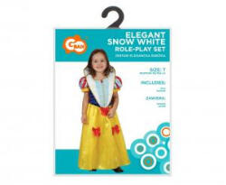 GoDan Costum carnaval Alba ca Zapada pentru copii cu bentite, marime 92/104 cm, (3-4 Ani) GD1189 Costume bal mascat copii (GD1189) Costum bal mascat copii