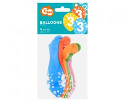 GoDan Set 5 baloane cu cifre, 30 cm GD269-3 Arcade si seturi de baloane Tip Cifra 3 (GD269-3)