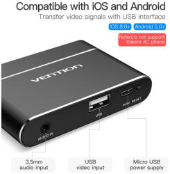 Vention Adaptor 3in1 USB la convertor audio video HDMI si VGA V047-BL Adaptoare HDMI Culoare Negru (V047-BL)