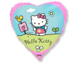 GoDan Balon folie, model inimioara Hello Kitty, 46 cm GD1794 Baloane folie (GD1794)