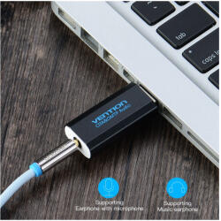 Vention USB Card Adaptor Sunet 3.5mm Audio Aux Mic OMTP/CTIA V015 Adaptoare audio (V015)