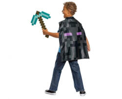 GoDan Set petrecere Minecraft pentru copii, tarnacop si pelerina GD1218 Costume bal mascat copii (GD1218) Costum bal mascat copii