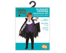 GoDan Costum carnaval Elegant Vampire, marime 92/104 cm ( 3-4 ani) GD1307 Costume bal mascat copii (GD1307) Costum bal mascat copii