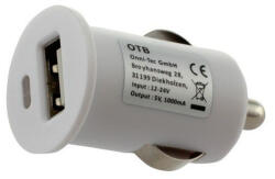 OTB Adaptor de incarcare auto USB 1A ON1598 Încărcătoare auto Culoare Alb (ON1598)