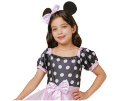 GoDan Costum carnaval Minnie Mouse roz pentru copii, 7-9 ani ( 120/130 cm) GD1067 Costume bal mascat copii (GD1067) Costum bal mascat copii